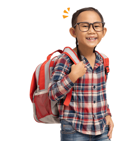Smiling student with backpack