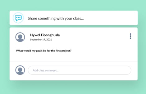 Screenshot of Classcraft student messaging feature