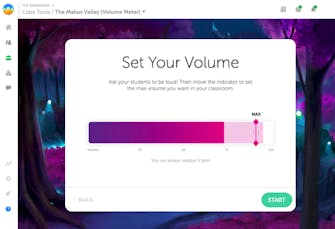 Example of a Class Tool that manages students’ volume levels